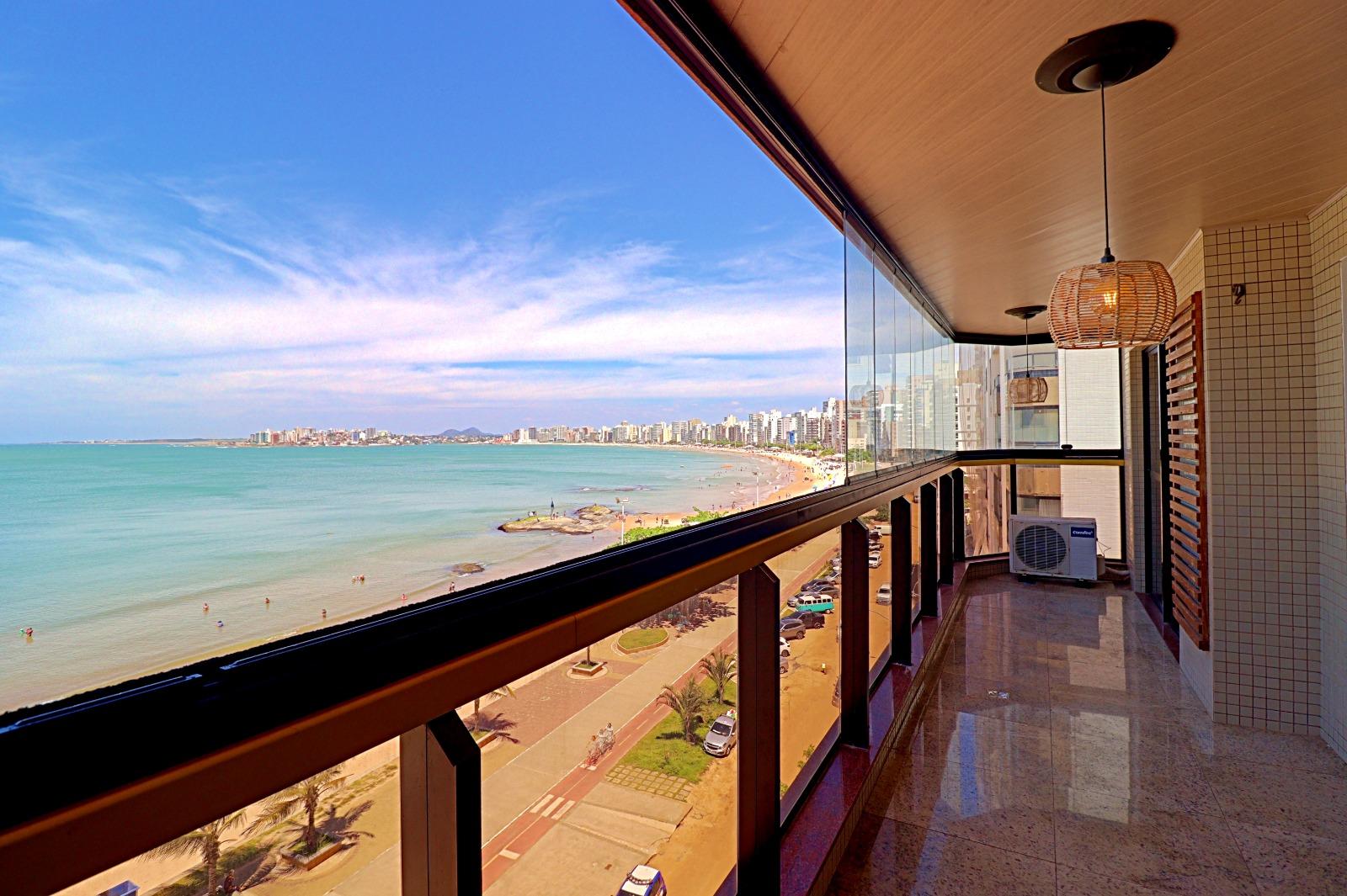 Apartamento à venda com 04 suítes frente para o Mar da Praia do Morro em Guarapari - ES