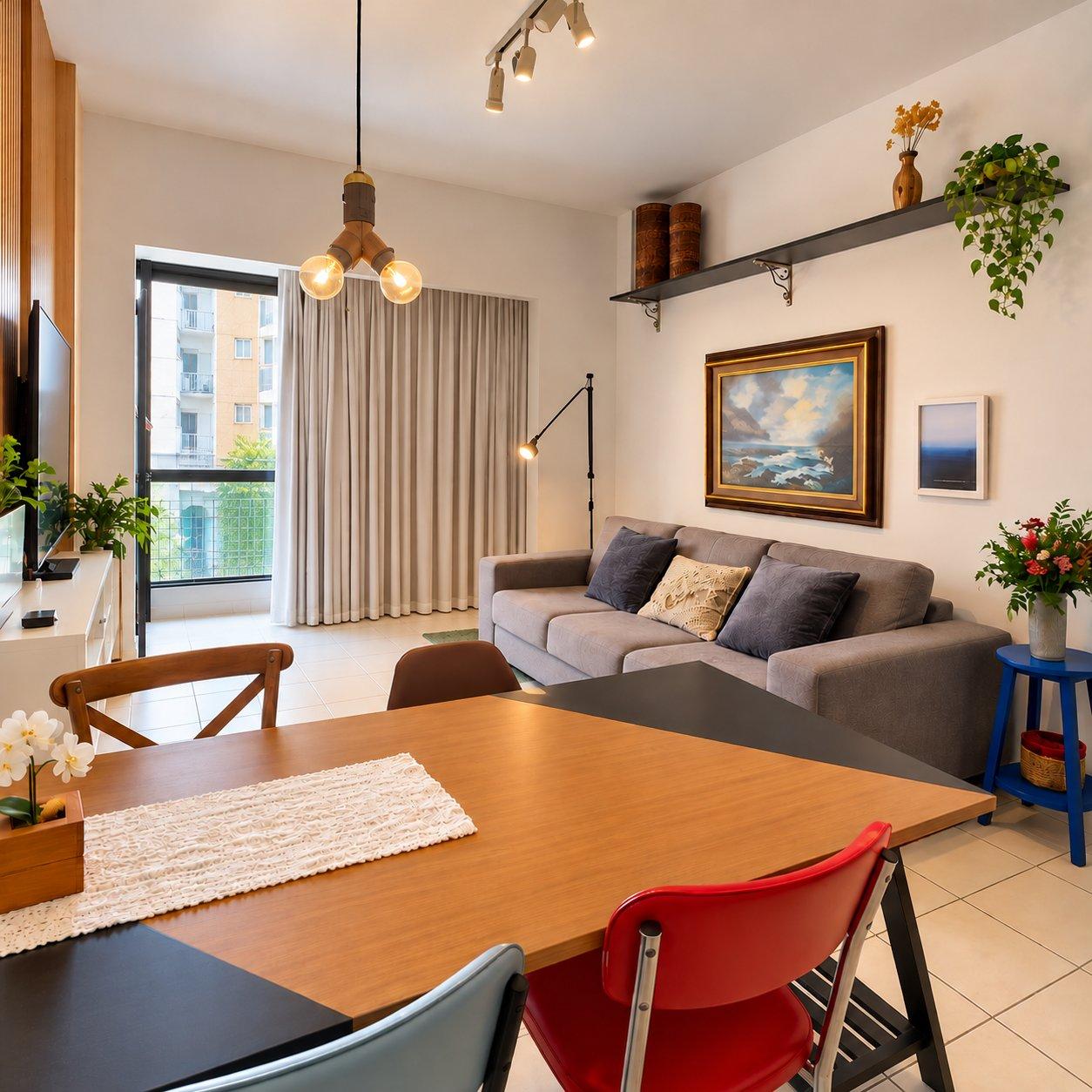 Apartamento para Locação Anual , 1 quarto mobiliado, 2 banheiros, 1 vaga - Centro de Guarapari ES