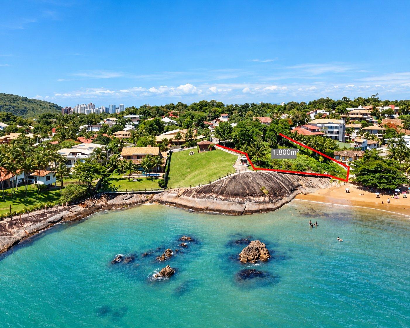 Terreno com vista exclusiva, 1.894.00m² a venda no Condomínio Aldeia da Praia Guarapari-ES