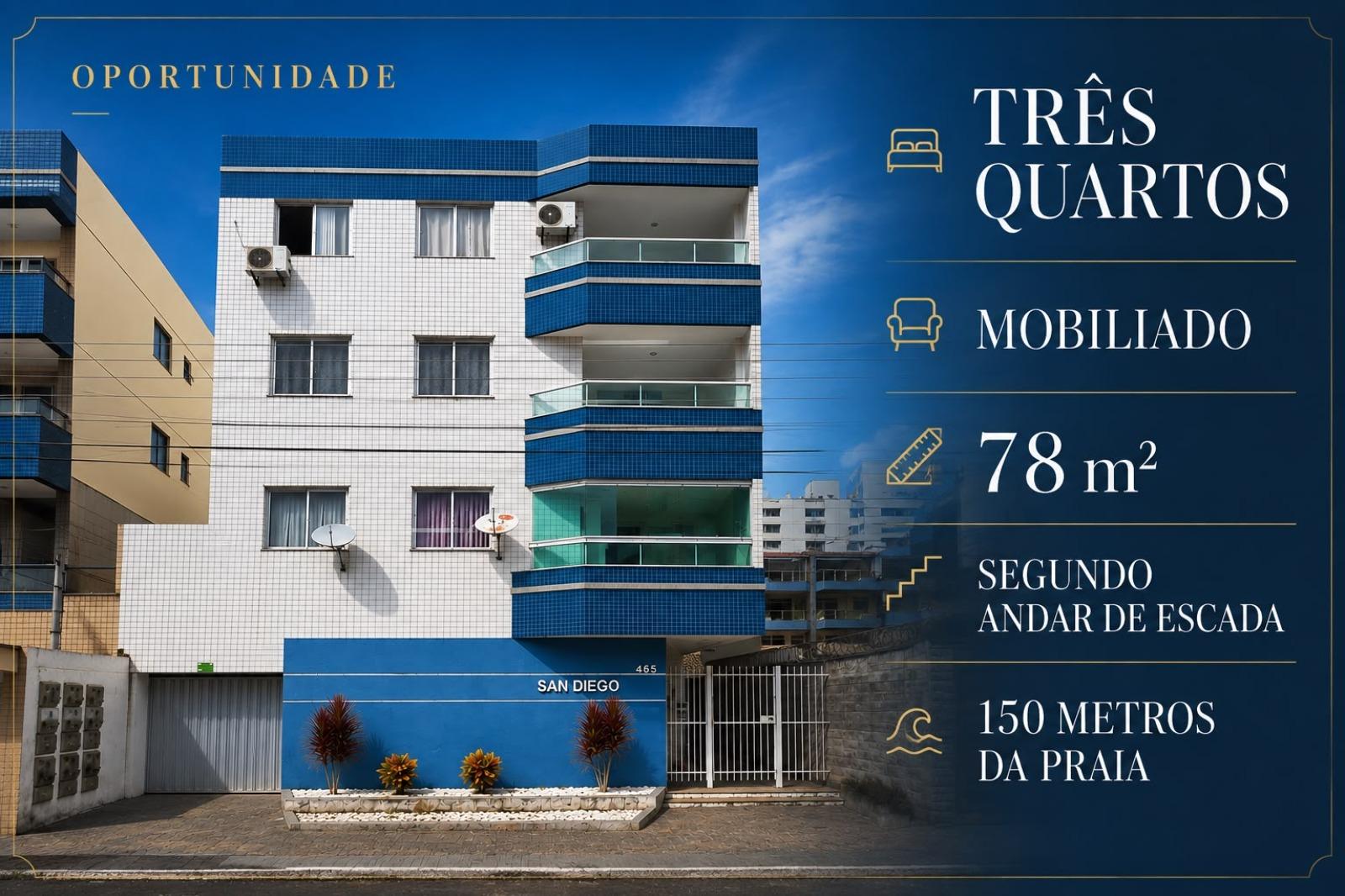Oportunidade Apartamento, 03 quartos sendo 1 suíte, mobiliado, Praia do Morro-Guarapari-ES