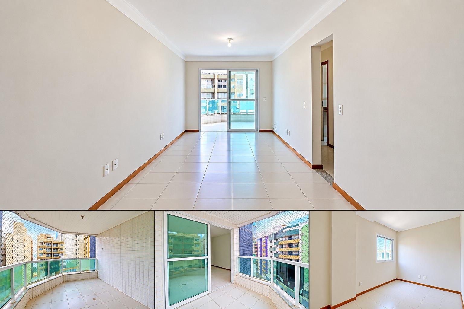 Apartamento de 3 quartos, 2 varandas, andar alto com vista para o mar, em localização excelente no Centro de Guarapari - ES