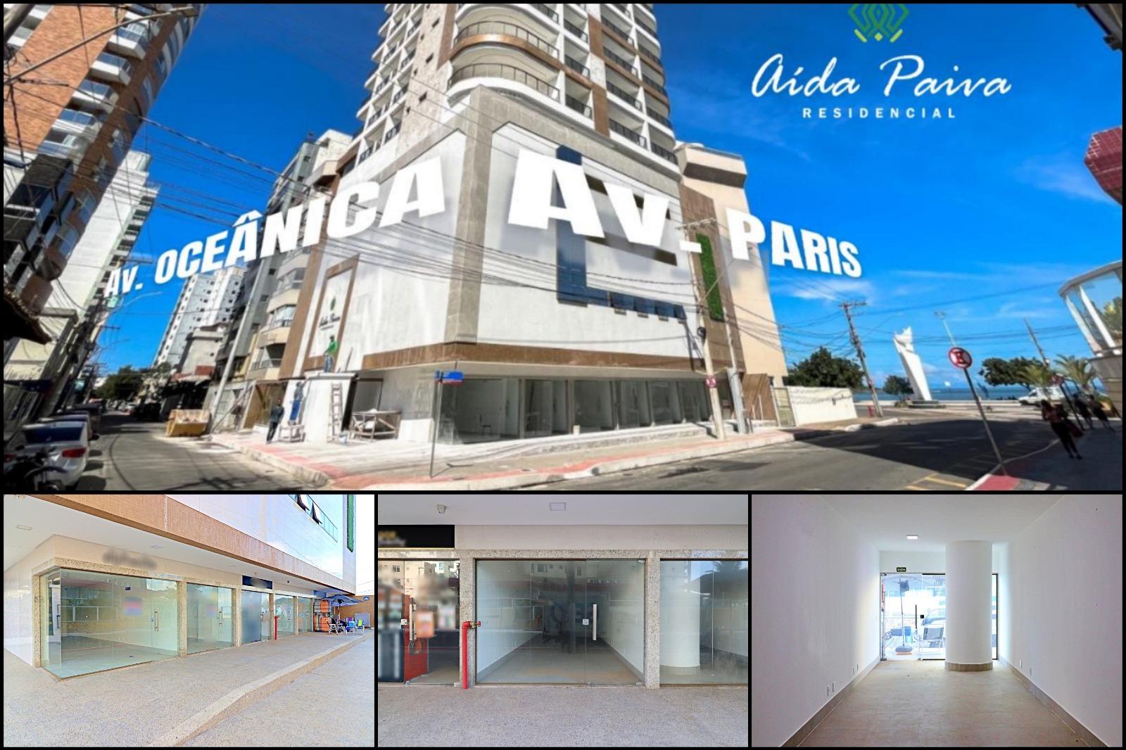 Oportunidade de Lojas à venda no Ed. Aída Paiva, na Avenida Paris na Praia do Morro em Guarapari - ES