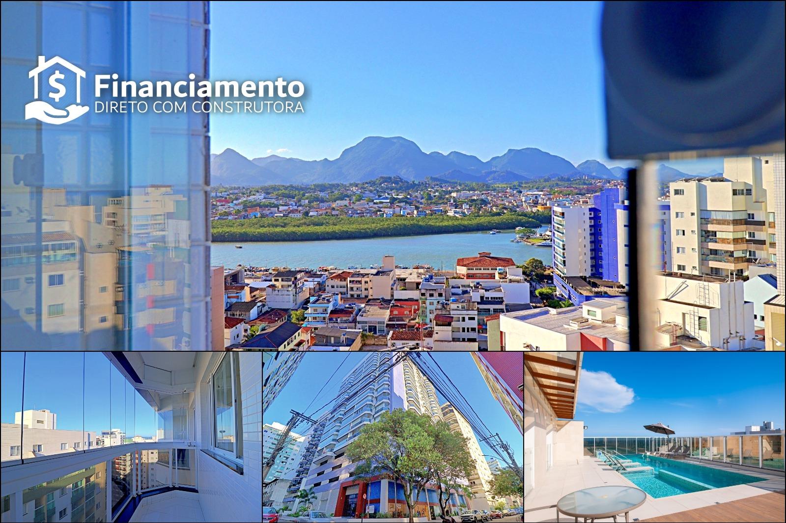 Exclusivo apartamento novo à venda com 3 quartos, 2 suítes e 2 vagas de garagem, lazer completo, vista para montanhas. no centro de Guarapari - ES