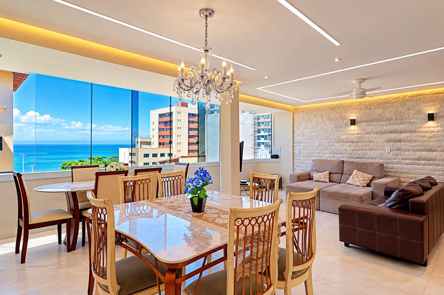 Apartamento de 4 Quartos à venda, 1 suíte com vista para o mar, acabamento em porcelanato na Praia do Morro em Guarapari - ES